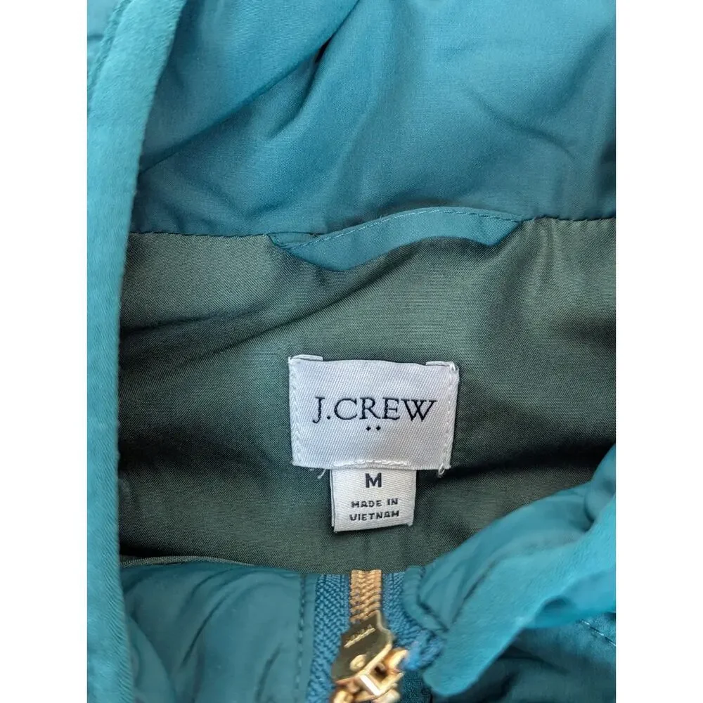 J Crew Puffer Excursion Vest Women's Medium Field Quilted Hunter Green
